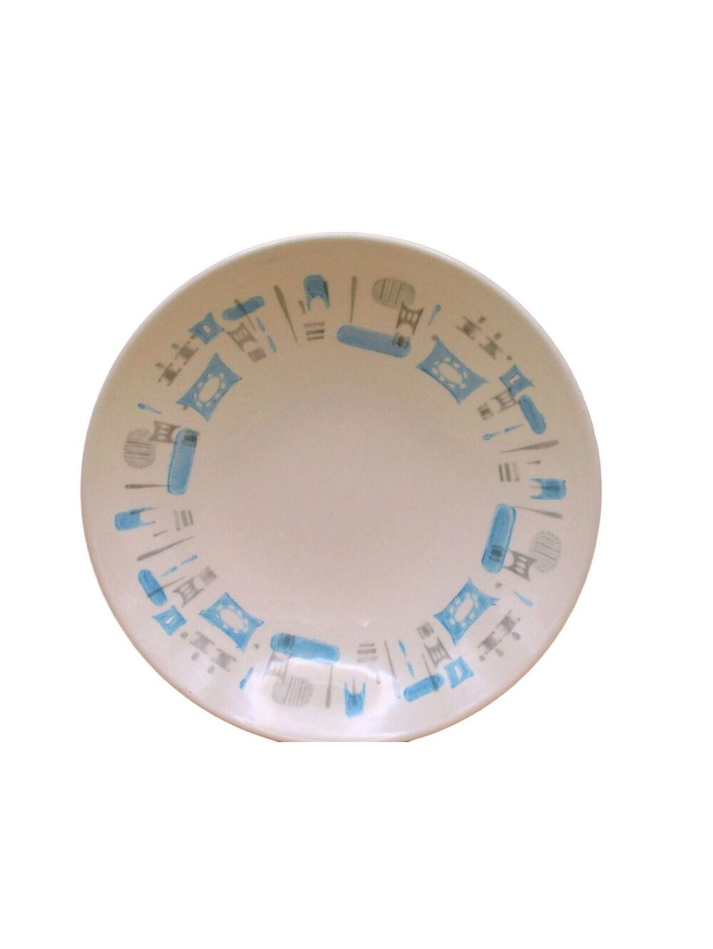 Vintage Royal China Blue Heaven 9.5 Serving Vegetable Bowl MCM Atomic Turquoise